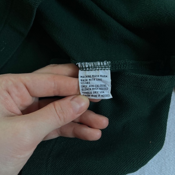 Deep Forest Green Long-Sleeve Polo – XL – Excellent Vintage Condition – Unisex - Picture 6 of 8